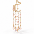 Blush Crescent Moon Crystal Hanging Ornament