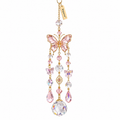 Pink Butterfly Crystal Hanging Ornament
