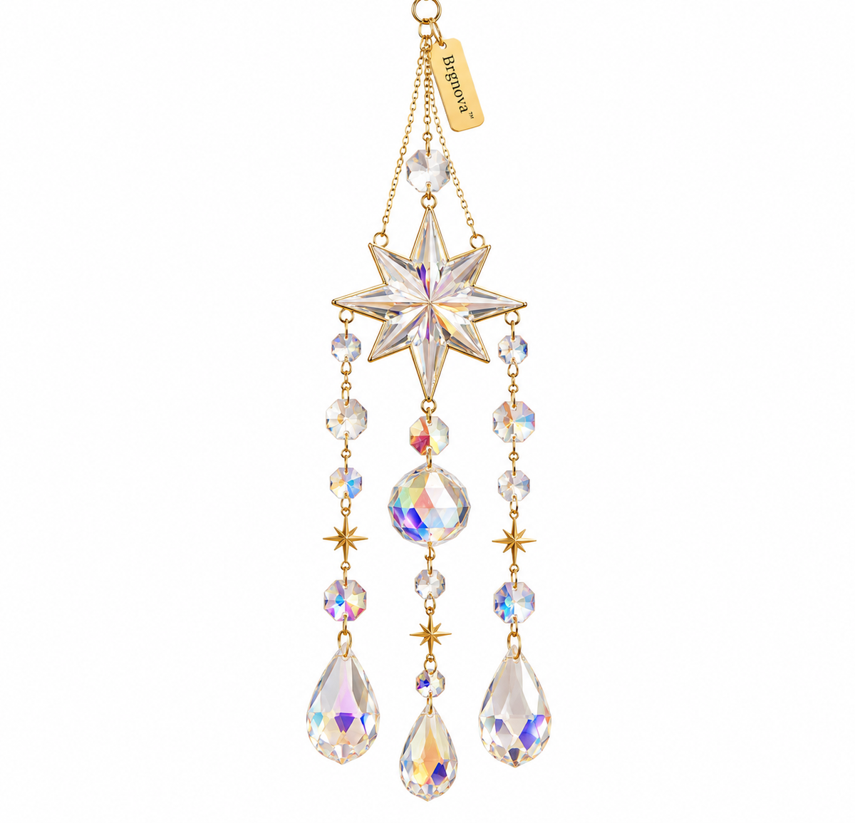 Radiant Star Crystal Hanging Ornament