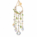 Botanical Crescent Crystal Hanging Ornament