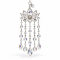 Iridescent Lotus Crystal Hanging Ornament
