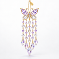 Lavender Butterfly Crystal Hanging Ornament