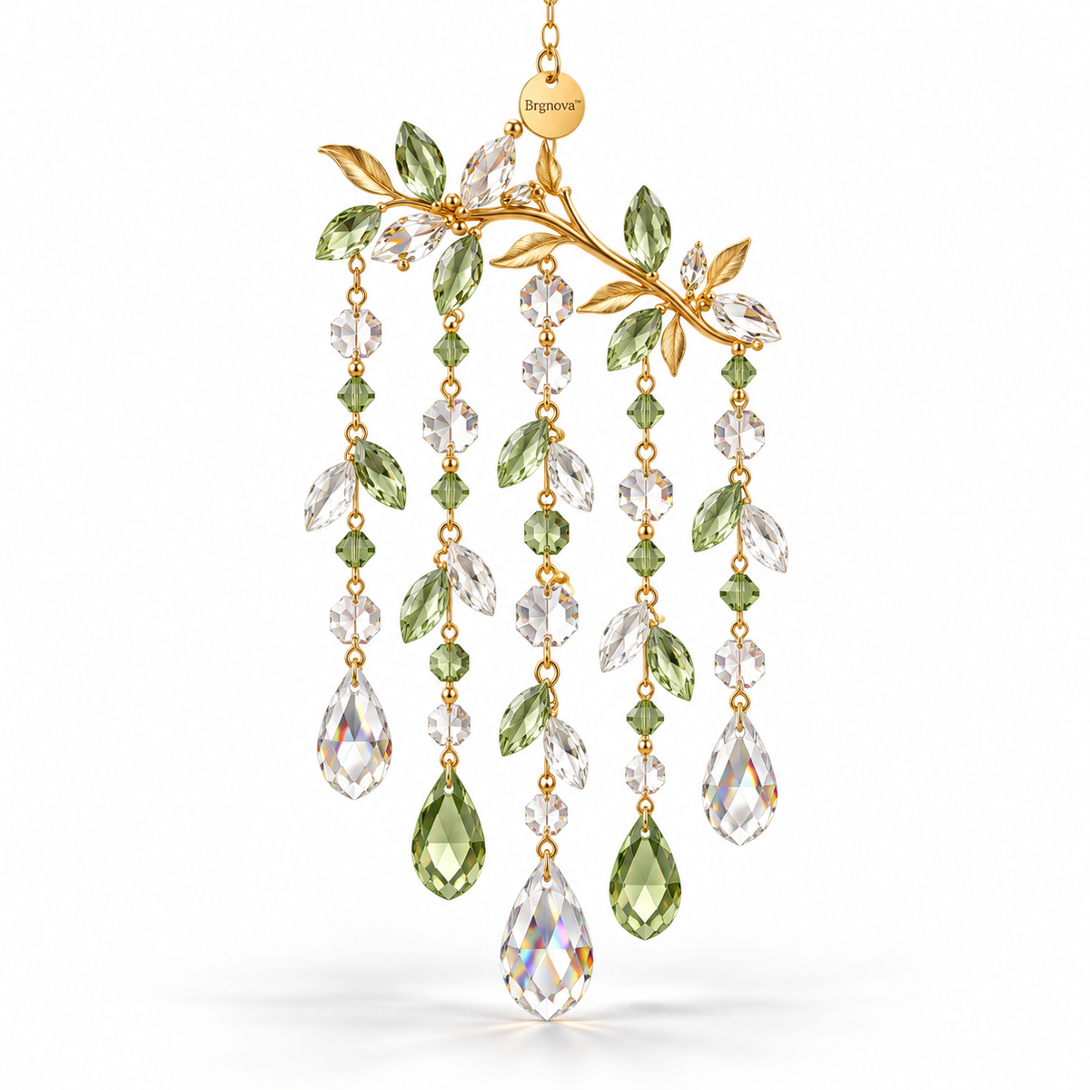 Botanical Green Crystal Hanging Ornament